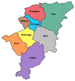Localisation of Erondegem in Erpe-Mere