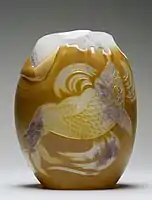 Rousseau-designed carp vase (1878–84)Layered and engraved glassWalters Art Museum