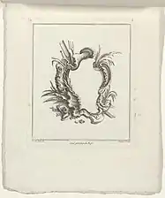Rococo cartouche from the Second Livre de Cartouches, c.1710-1772, Rijksmuseum