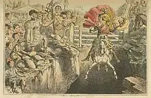 Marcus Curtius leaping into the Gulf