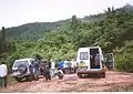 Dirt road to the foot of the Berumput-Pueh range.