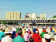 Image 25An urban congregation for Eid-ul-Azha prayers in Dhaka. (from Culture of Bangladesh)