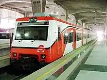 A CAF EMU UT-447 train at the platforms