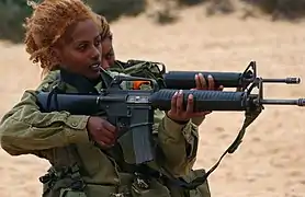 Female Israeli soldiers during basic training, 2006