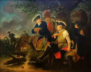 A company medic treats Frederick the Great's wound