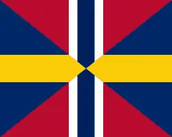 Union naval jack and diplomatic flag (1844–1905)