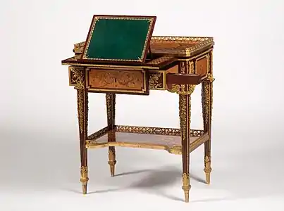 Writing table made by Jean-Henri Riesener for Marie Antoinette, (1780–85), Waddesdon Manor