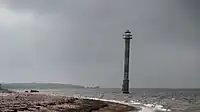 Kiipsaare Lighthouse seen from North-East in the early morning sun, 2023