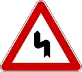 Double curve, first to the left