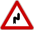 Double curve, first to the right