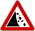 Rockfall on the right
