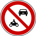 No motor vehicles