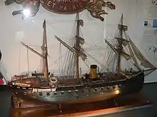 Model of the French La Gloire (1858), the first ocean-going ironclad