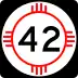 State Road 42 marker