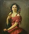 Girl with a canary (1865)