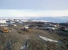Image of an outpost on barren ground