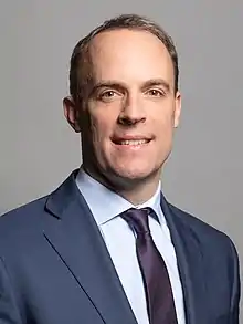 Dominic Raab, former Deputy Prime Minister of the United Kingdom, Secretary of State for Justice, Lord Chancellor, current Conservative party MP.