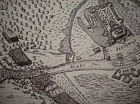 A depiction of one of battles between Croats and Ottomans near Novi Zrin in 1664.