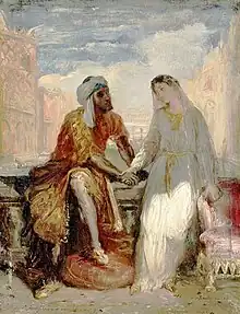 Othello and Desdemona in Venice by Théodore Chassériau (1819–1856)