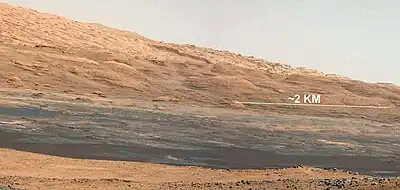 Base of Aeolis Mons, an area of varied terran that Curiosity is expected to study.