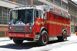 Fire department rescue truck