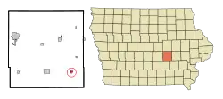 Location of Deep River, Iowa