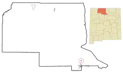 Location of Ensenada, New Mexico