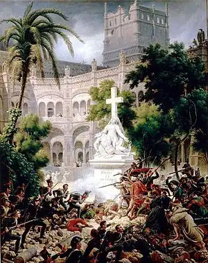 Épisode du siège de Saragosse : Assaut de San Engracia 8 février 1809, by Louis François Lejeune