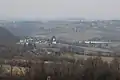 Village Klinci - view of the church Petnica, Petnica Science Center and lake Petnica