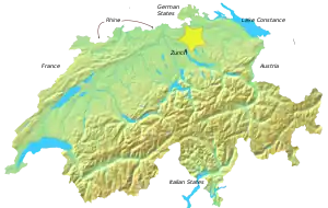 Topographic map of the battleground
