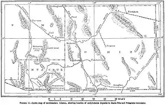 USGS map of southeastern Arizona including Helvetia, c.1910.