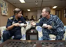 The wardroom on the Bangladesh Navy corvette BNS Bijoy