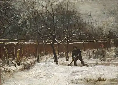 The Rectory Garden in Nuenen in the Snow, January 1885, Norton Simon Museum, Pasadena (F194)