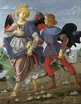Workshop of Andrea del Verrocchio, Tobias and the Angel (c. 1470–1475)