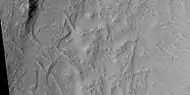 Close view of curved ridges, as seen by HiRISE under HiWish program.  Note: this is an enlargement of previous image.