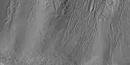 Close view of many small gullies in Ross Crater, as seen by HiRISE under HiWish program.  Note: this is an enlargement of a previous image.