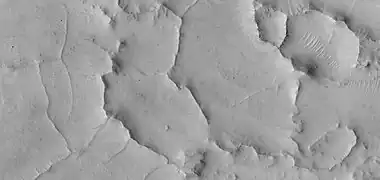 Close view of ridges, as seen by HiRISE under HiWish program