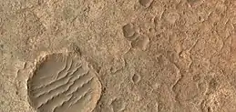 Close view of TARs with waves, as seen by HiRISE under HiWish program