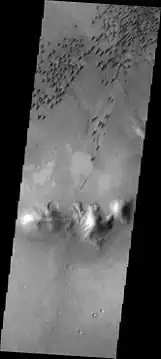 Arkhangelsky Crater Dunes, as seen by THEMIS.  Click on image to see possible gullies on central peak.