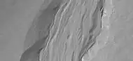 Close-up of gullies showing multiple channels, as seen by HiRISE under HiWish program. Note: this is an enlargement of a previous image.