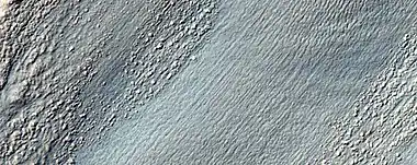 Close, color view of flow, as seen by HiRISE under HIWish program