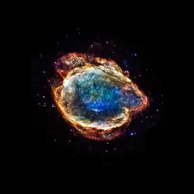 Red, green and blue represent low, medium and high-energy X-rays – Chandra.
