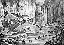 An illustration of life on the Moon