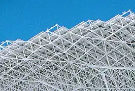 Actuators (black) under the surface panels for surface fine-tuning
