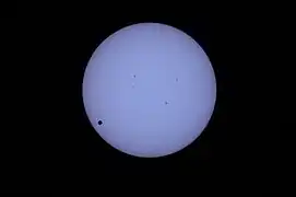 Venus transit, seen from the International Space Station.