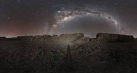 The night sky over the construction site for the Extremely Large Telescope.