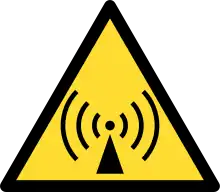Radio waves hazard symbol