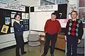 Neil McBride and Peter Jalowiczor, research students of David W. Hughes. Taken at the research bazaar, Hicks Building, 1990.