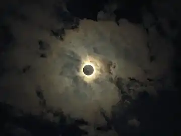 Totality as seen from James N. Allan Provincial Park, Ontario