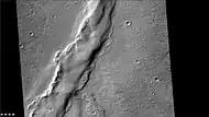 Wrinkle ridges, as seen by CTX